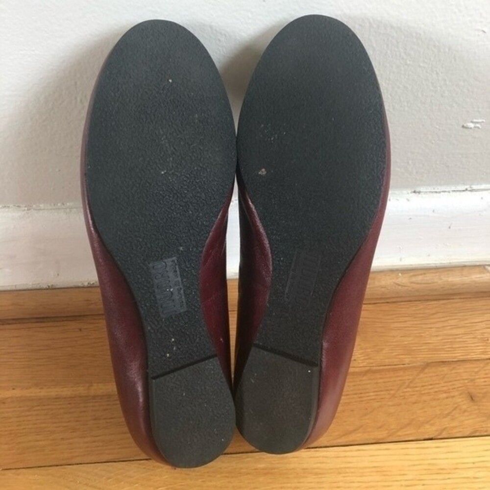 Munro Loafers Burgundy Leather Crocodile Penny Loafer Flat - Picture 6 of 7